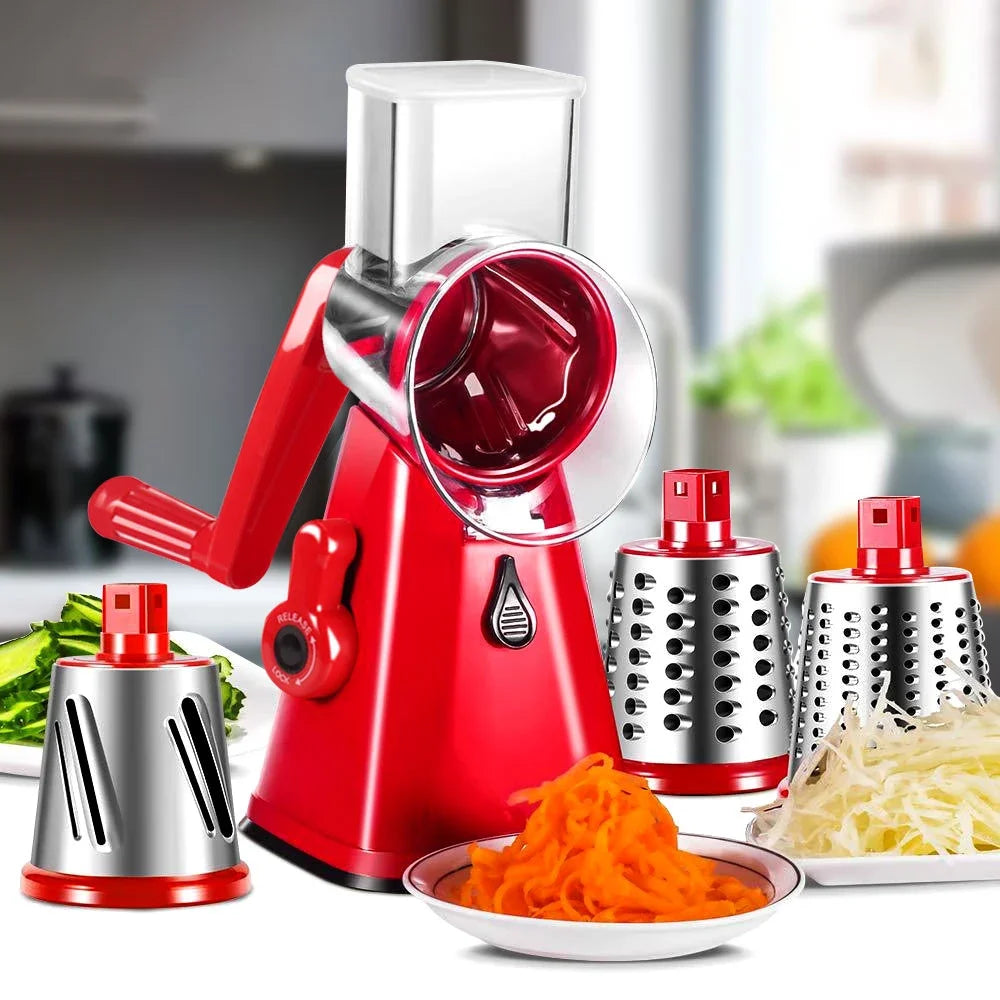 Portable Round Mandoline Slicer for Easy Vegetable Cutting